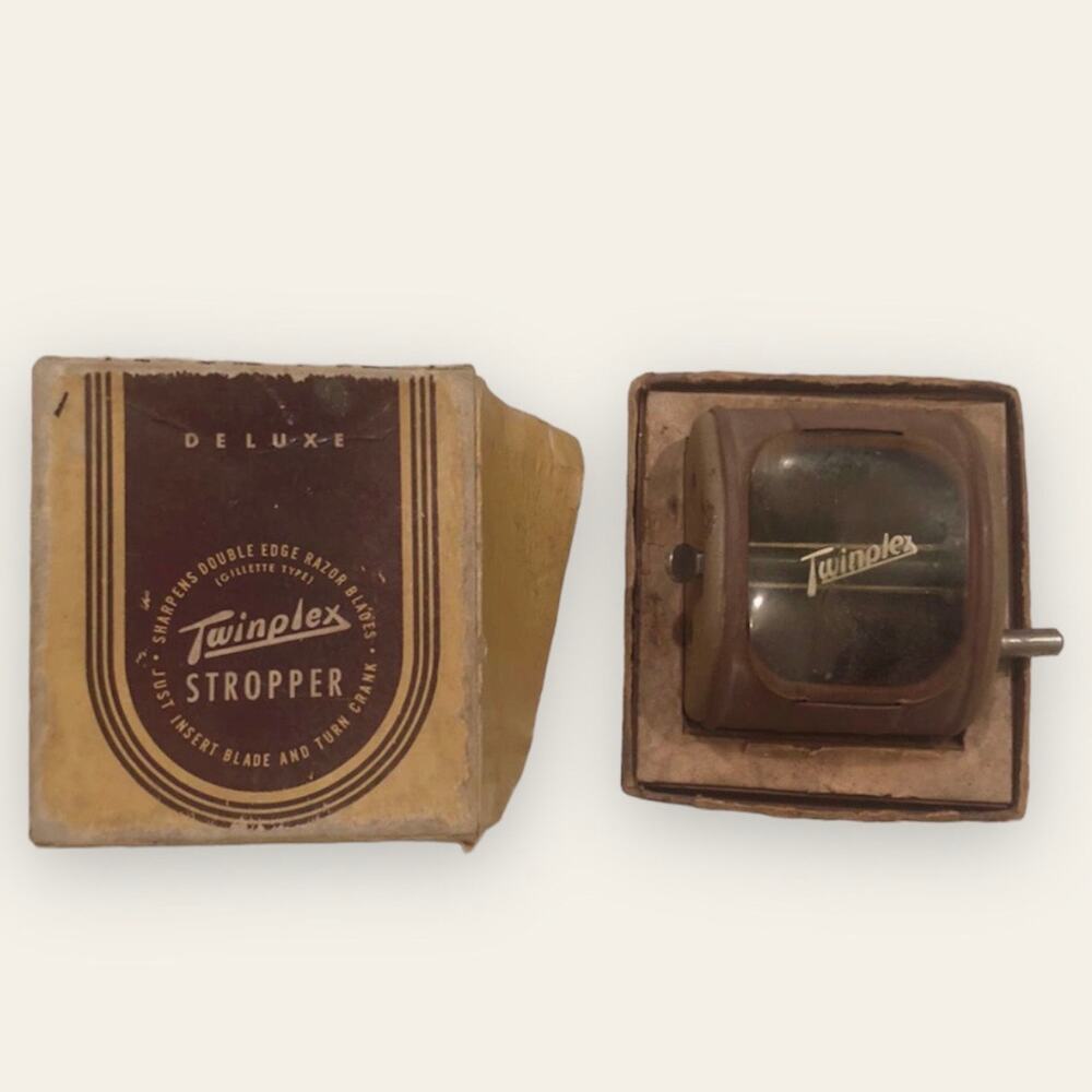 Vintage Deluxe Twinplex Mens Grooming Blade Sharpener Stropper